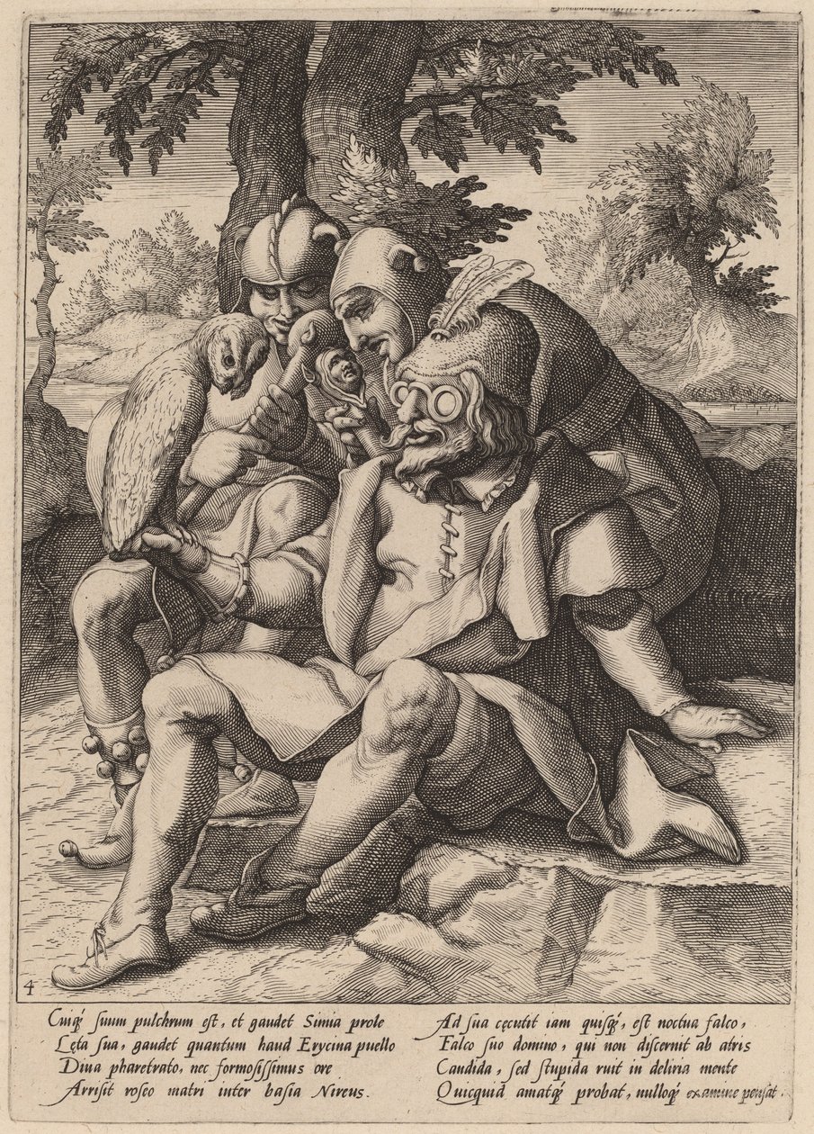Dårenes visdom av Workshop of Hendrick Goltzius, after Karel van Mander I