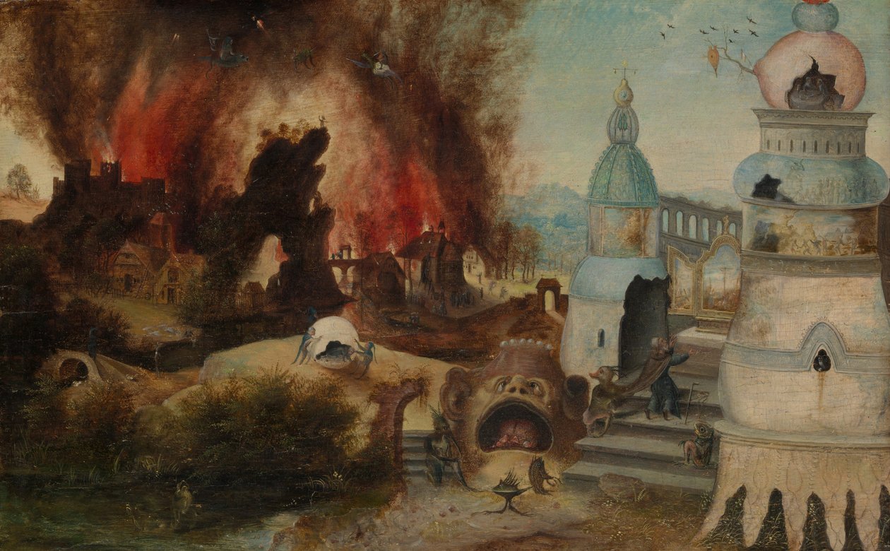 The Temptation of Saint Anthony, ca. 1550-60. av Workshop of Herri met de Bles