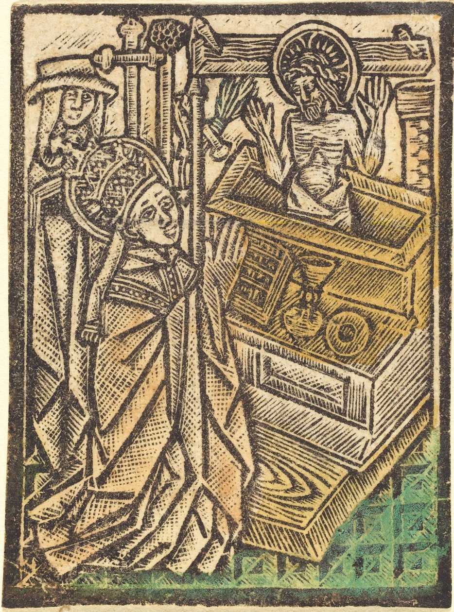 Saint Gregory av Workshop of Master of the Aachen Madonna
