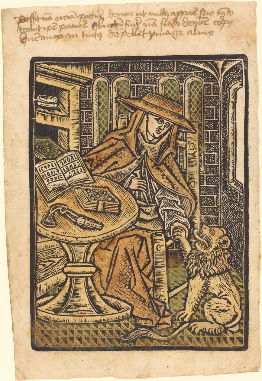 Den hellige Jerome av Workshop of Master of the Aachen Madonna