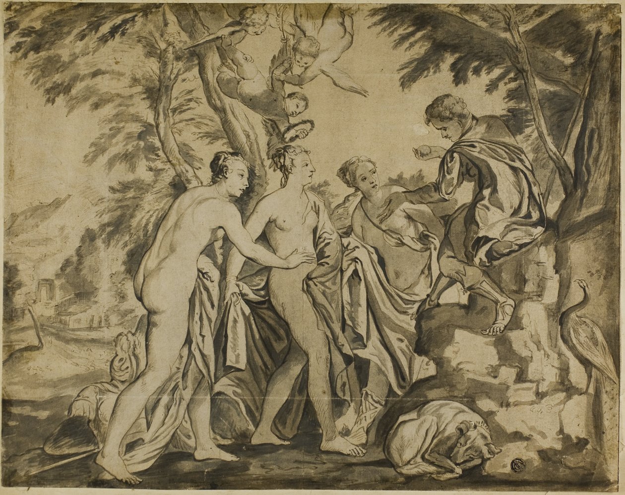 Paris-dommen av Workshop of Paolo Veronese