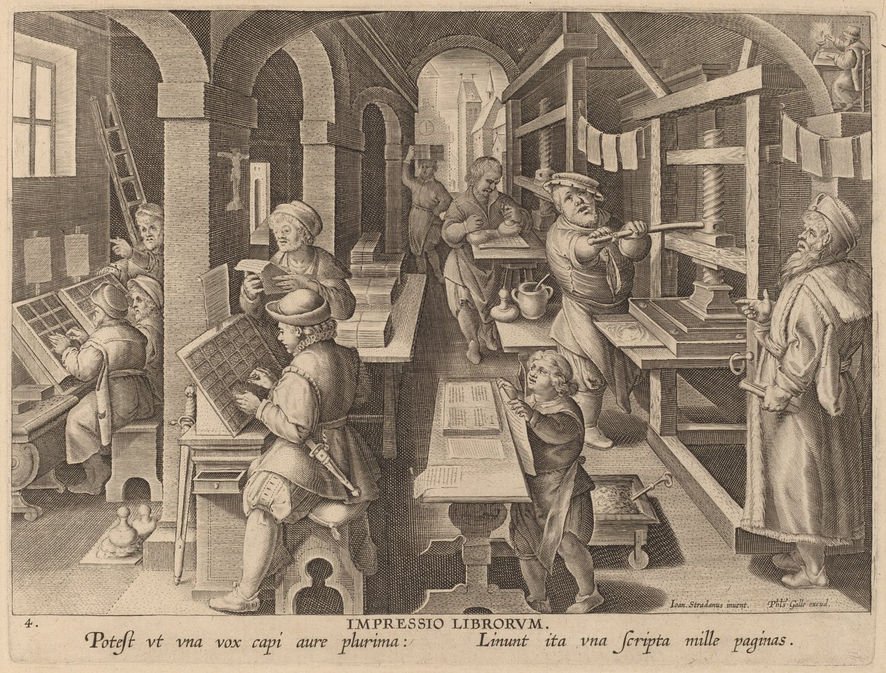 Trykke bøker av Workshop of Philip Galle after Jan van der Straet