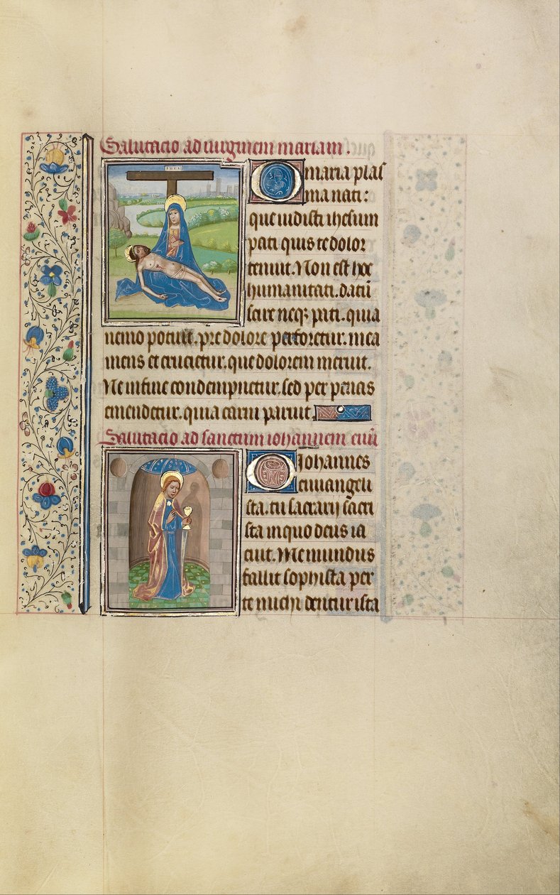 Pietà; Den hellige Johannes evangelisten av Workshop of Willem Vrelant