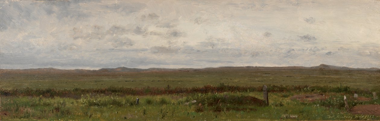 Graves of Travellers, Fort Kearny, Nebraska, 1866. av Worthington Whittredge