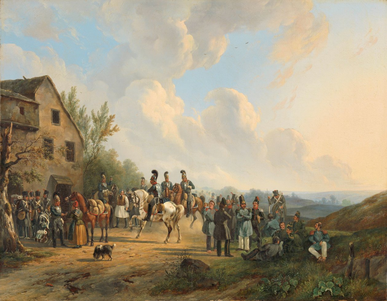 Scene fra de ti dagers kampanje mot det belgiske opprøret, august 1831 av Wouter  Verschuur