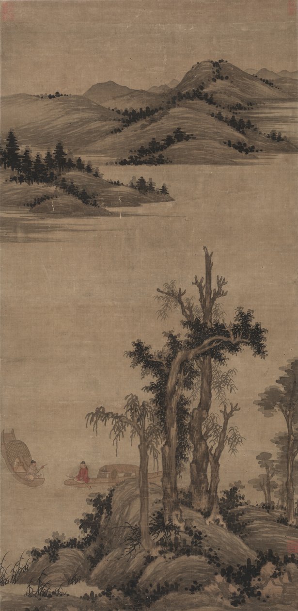 Fiskere-eremitter i bekk og fjell, 1300-tallet. av Wu Zhen
