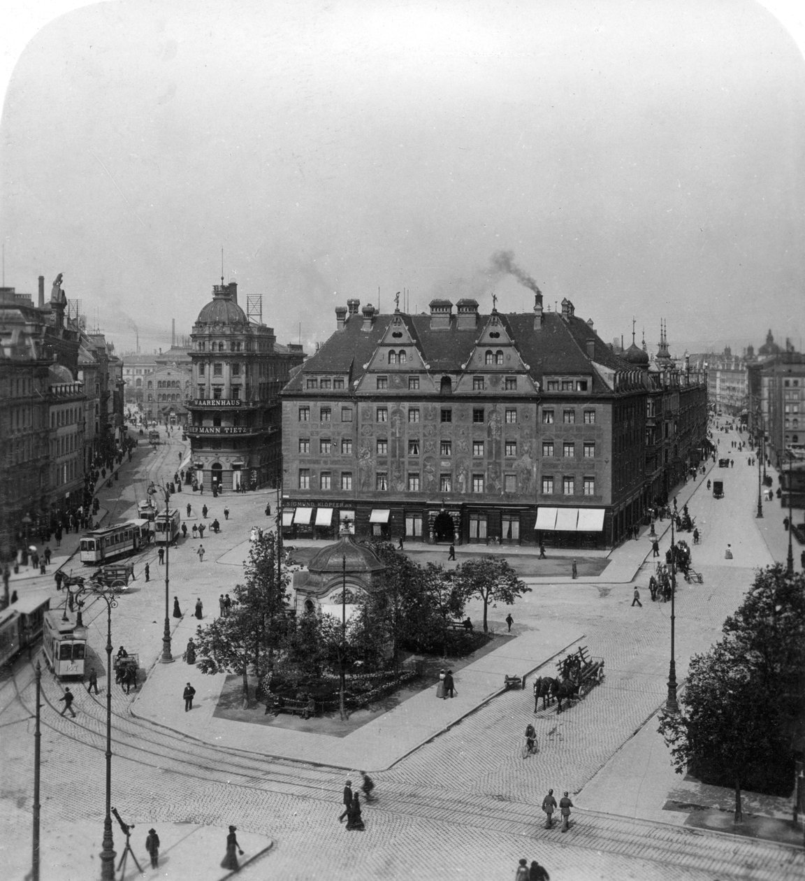 Karlsplatz, München, Tyskland, ca 1900-tallet. av Wurthle and Sons
