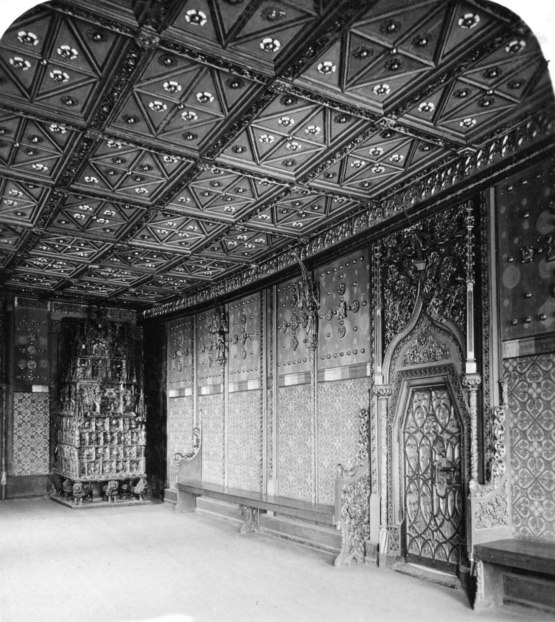Princes Chamber, Salzburg festning, Østerrike, ca 1900 av Wurthle and Sons