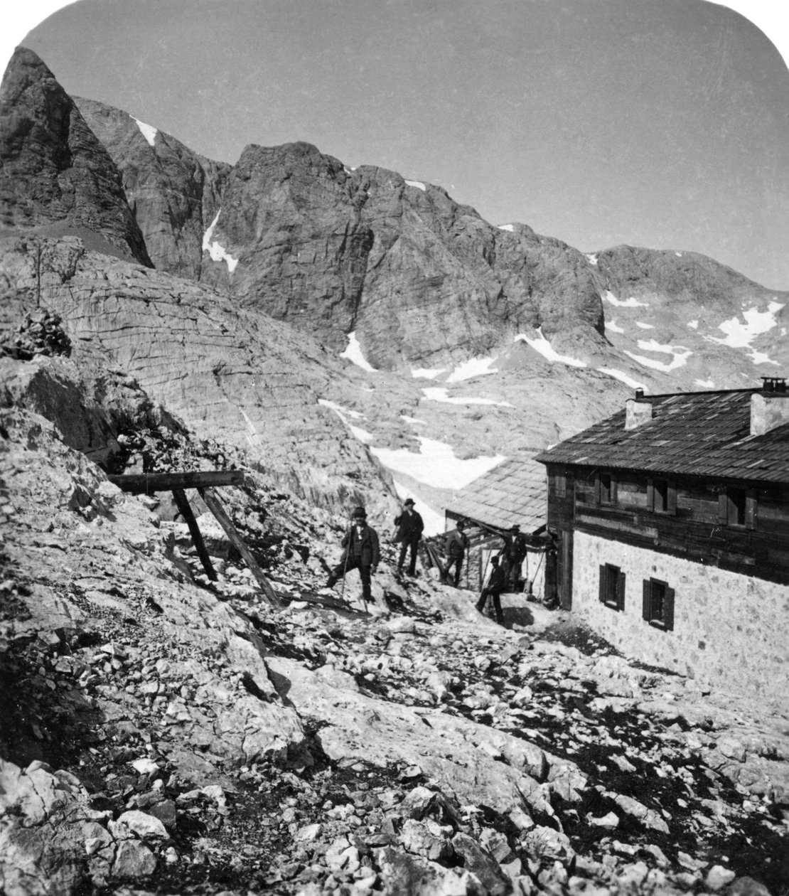 Simony Hut, Salzkammergut, Østerrike, ca 1900-tallet. av Wurthle and Sons