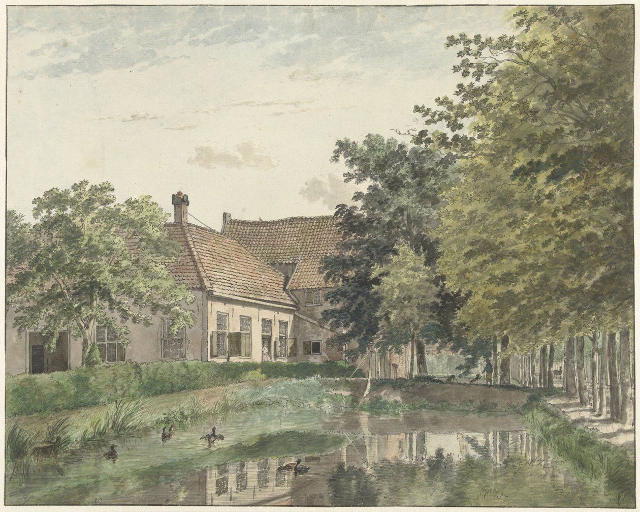 Utsikt over landstedet Watergoor ved Nijkerk av Wybrand Hendriks
