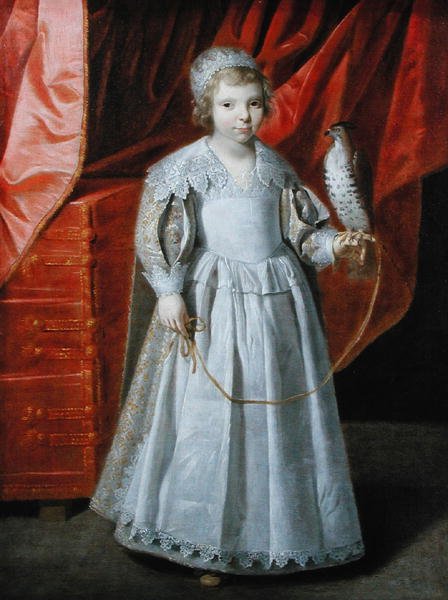 Young Boy and Falcon (olje på lerret) av Wybrand Simonsz. de (circle of) Geest