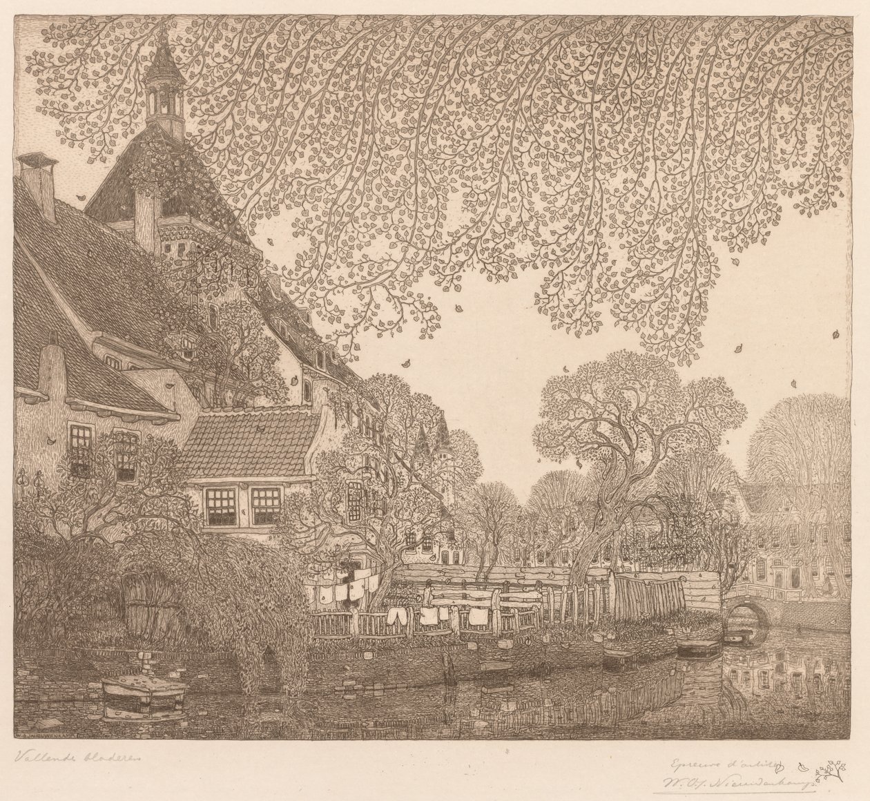 Fallende løv, Amersfoort av Wynand Otto Jan Nieuwenkamp