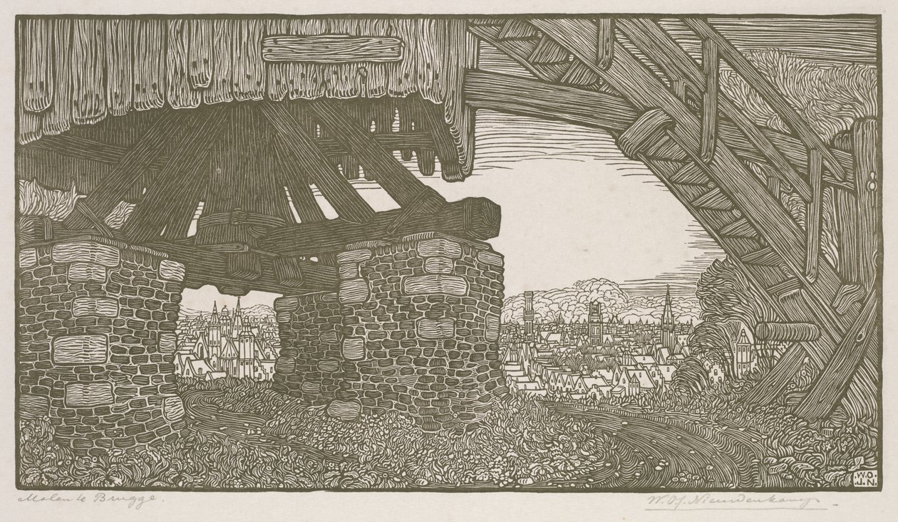 Mølle i Brugge av Wynand Otto Jan Nieuwenkamp