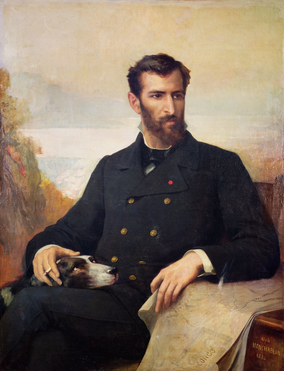 Pierre Savorgnan de Brazza (1852-1905) 1886 av Xavier Alphonse Monchablon