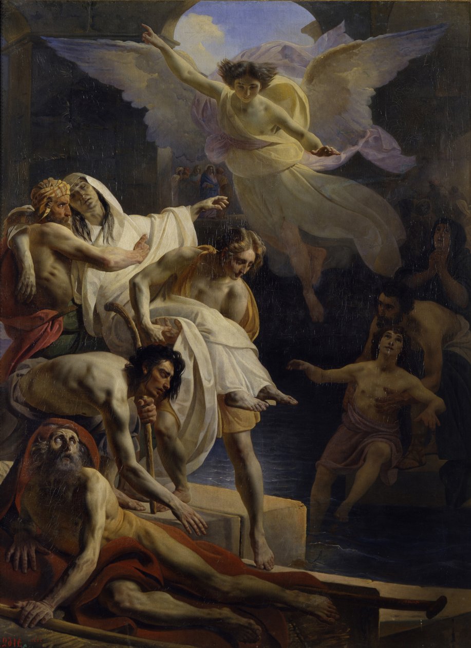 Helbredelsen ved bassenget i Siloam, 1845 av Yakov Fyodorovich Kapkov