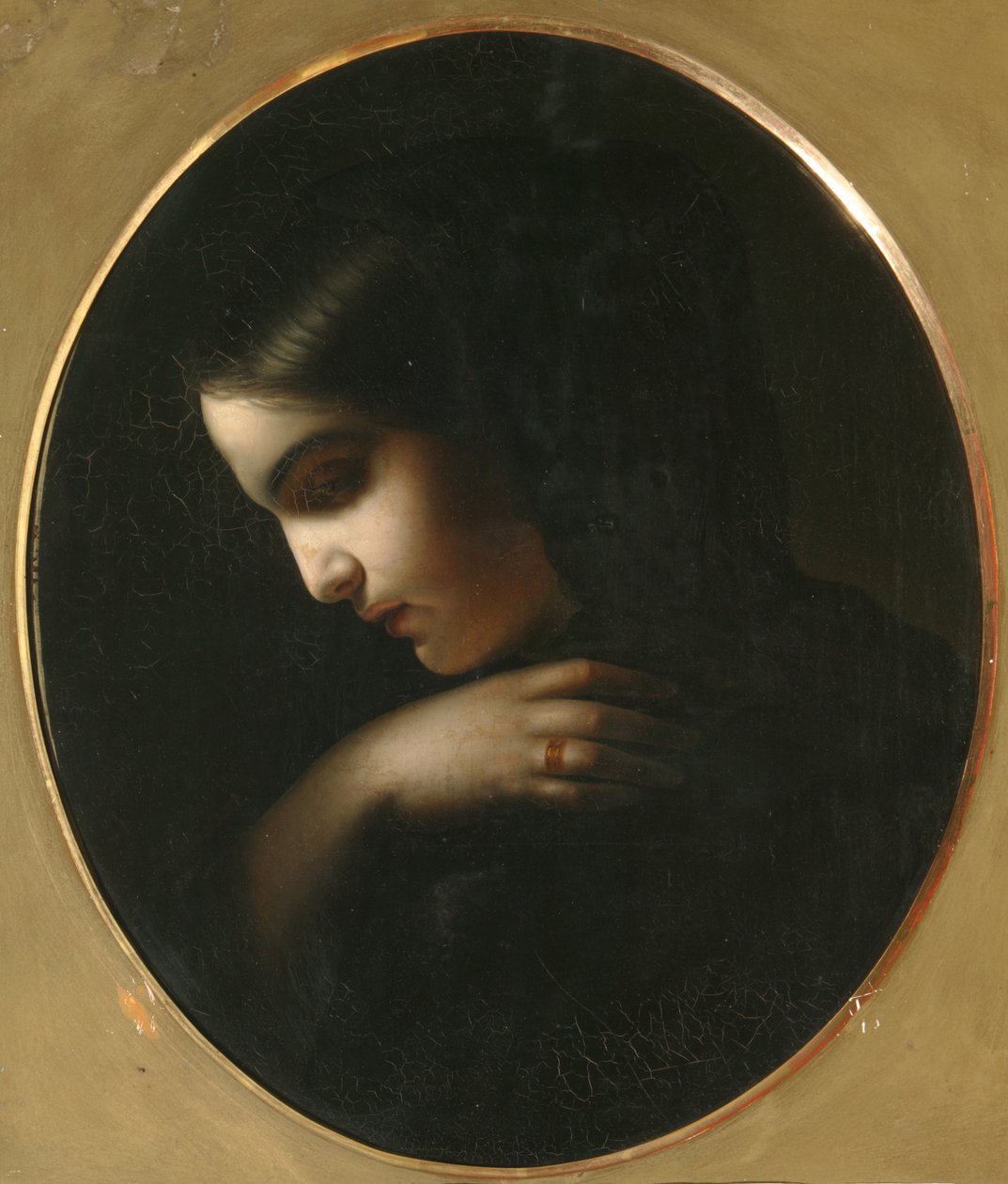 Ung enke, 1850 av Yakov Fyodorovich Kapkov