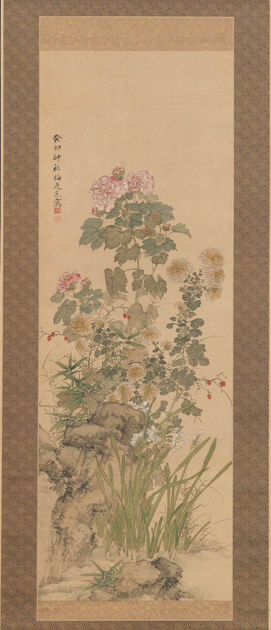Høstblomster, 1843. av Yamamoto Baiitsu