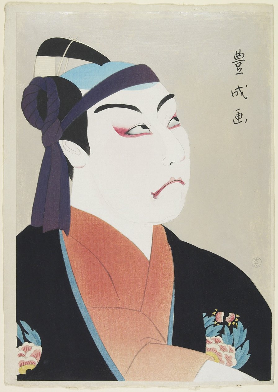 Skuespiller Matsumoto K?shir? VII som Sukeroku, 1920 (farget treblokktrykk) av Yamamura Koka