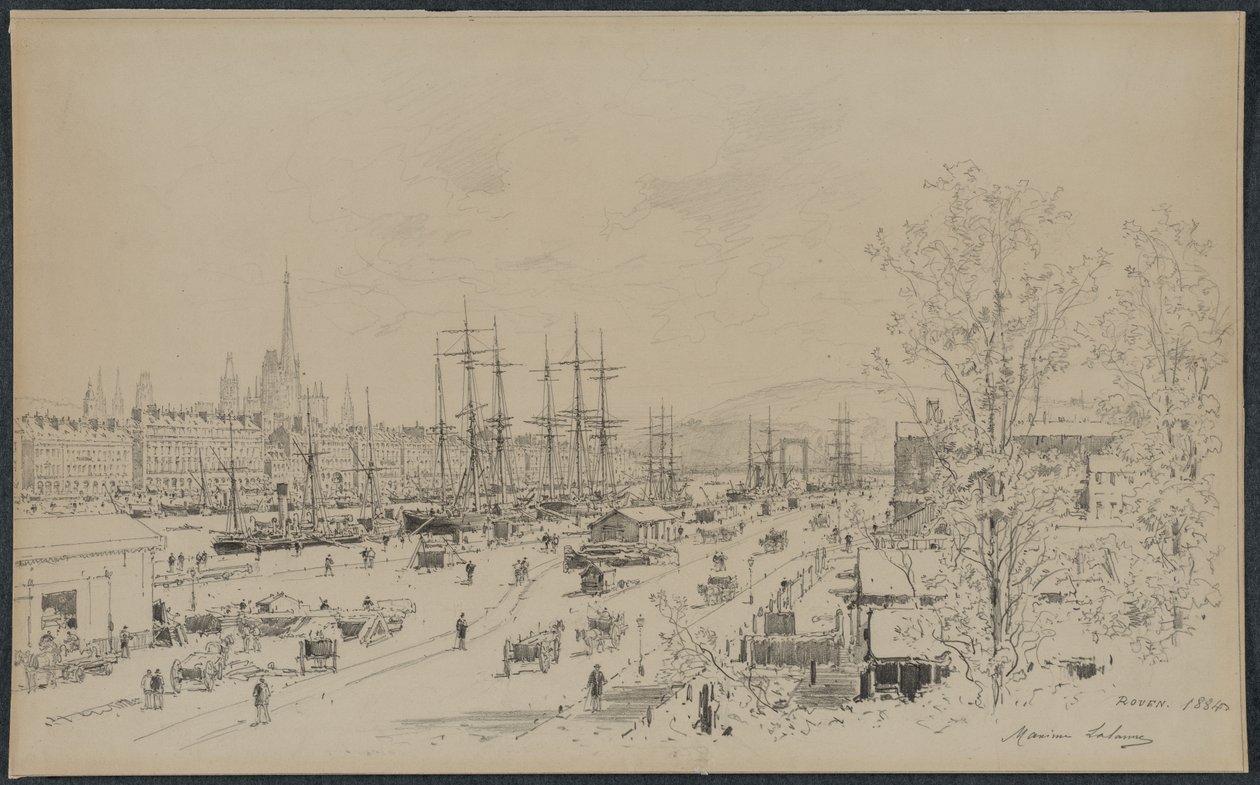 Port of Rouen av Yang Ki hun (Seuk Eun) (Korean