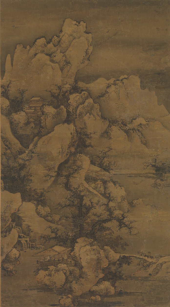 Reiser gjennom snødekte fjell. av Yao Yanqing