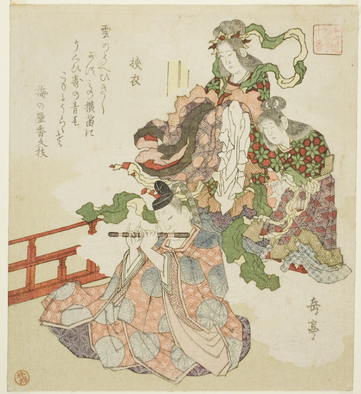 The Tale of Sagoromo, fra serien "Ten Courtly Tales for the Honcho Circle (Honchoren monogatari juban)" av Yashima Gakutei