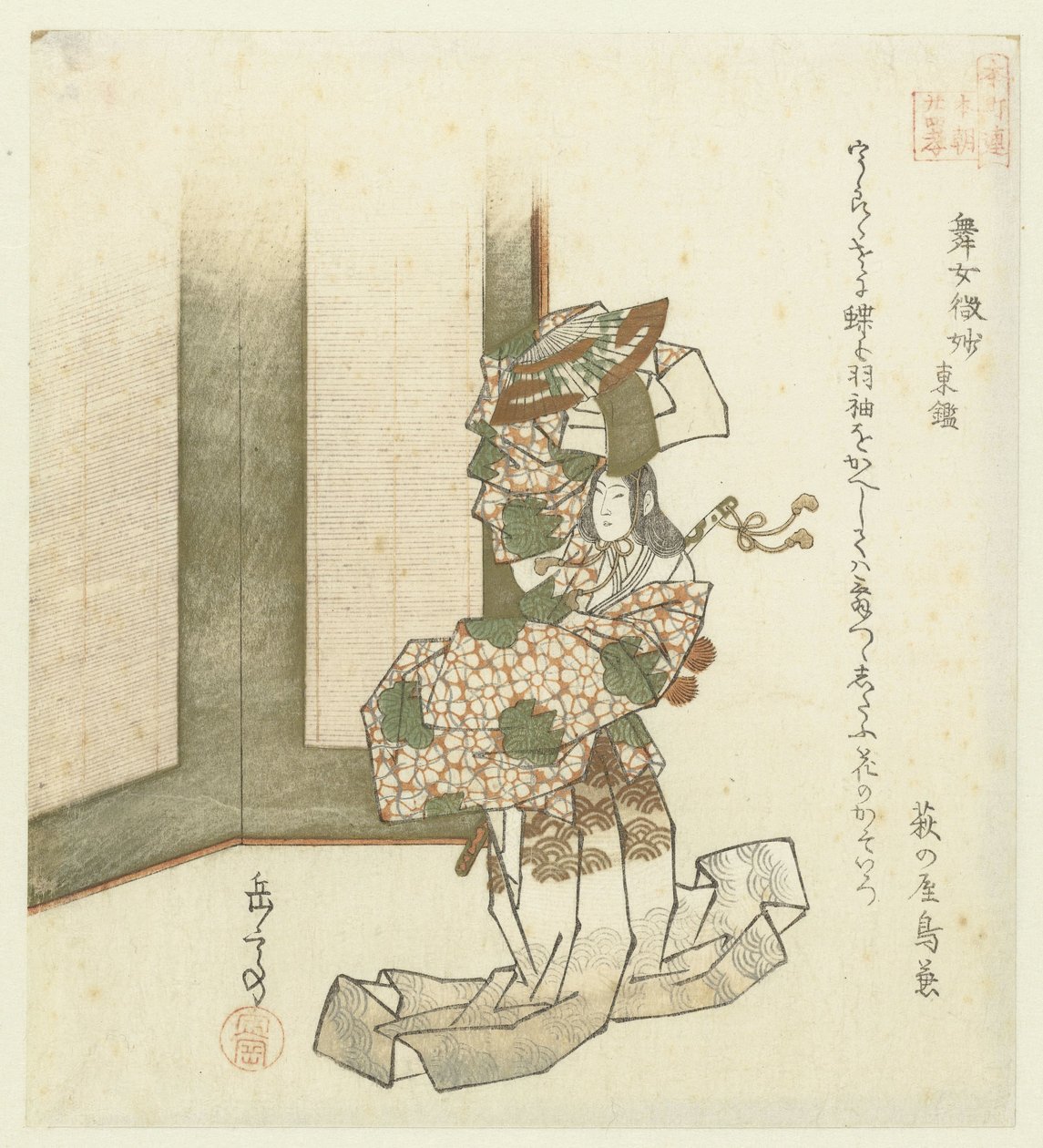 Tjuefire japanske eksempler på barnslig fromhet for Honchôren (serietittel) av Yashima Gakutei