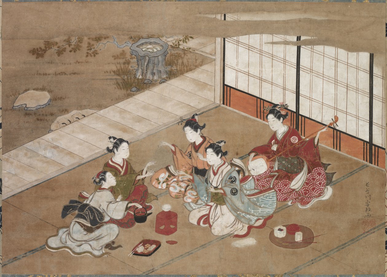 Spille håndspillet, c. 1760. av Yasumasa Hasegawa