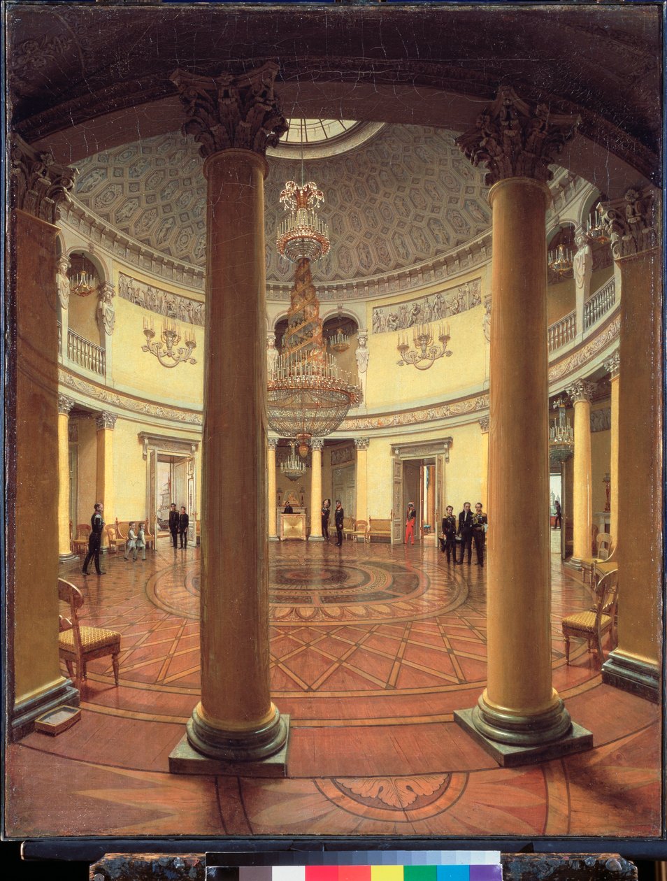 Vinterpalassets rotunde i St. Petersburg - Maleri av Yefim Tukharinov (?), olje på lerret av Yefim Tukharinov