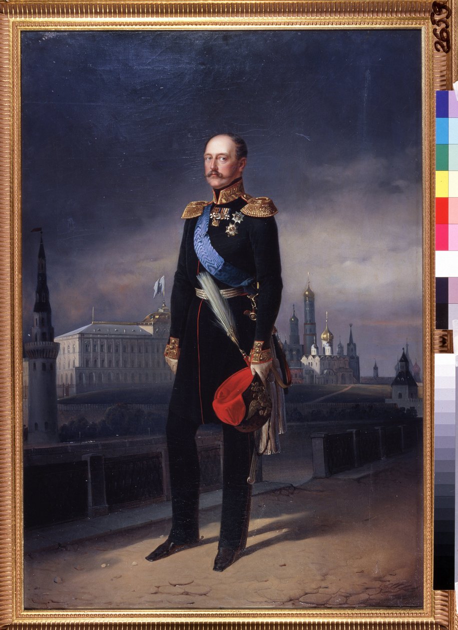 Portrett av keiser Nicholas I av Yegor (d.1891) Bottman