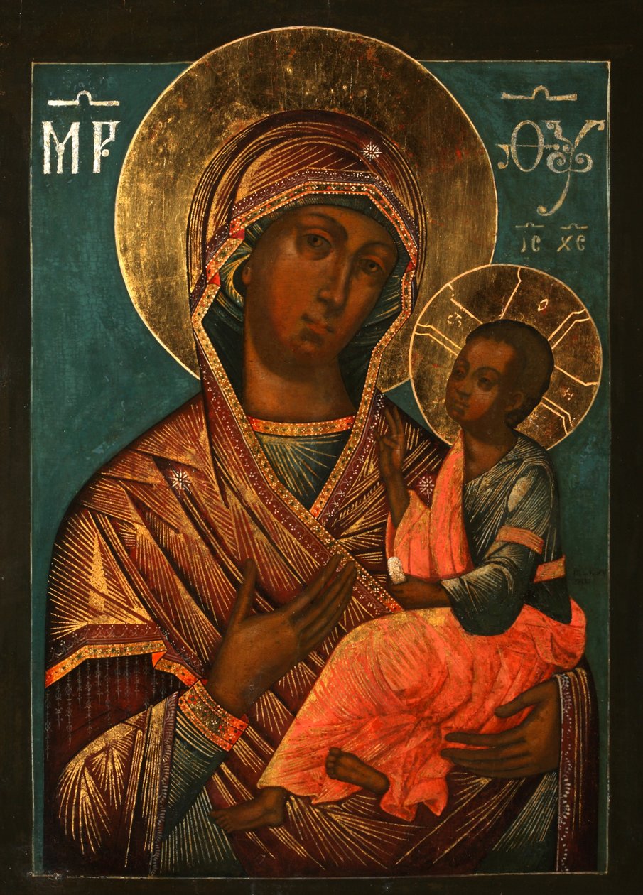 The Virgin Hodegetria, tidlig på 1700-tallet. av Yegor Ivanovich Grek