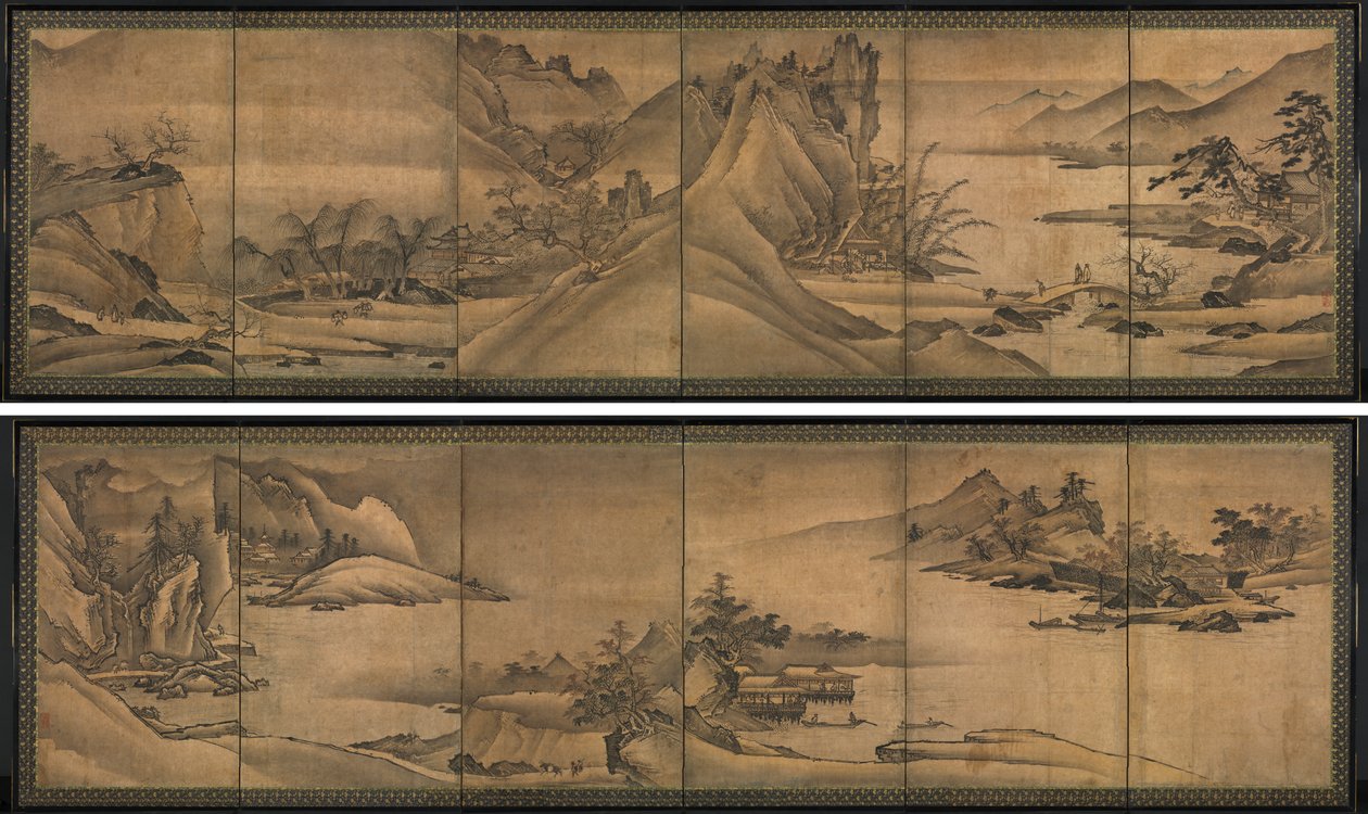 Landskapet av de fire årstidene av Yi Sumun (Korean, b. c. 1404)