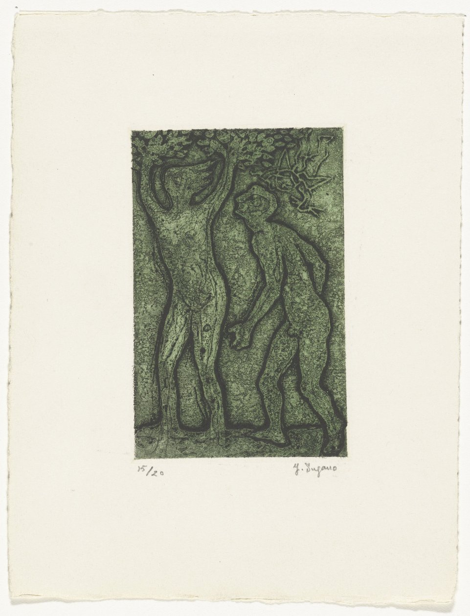 Mann og kvinne i grønt av Yo Sugano (signed by artist)