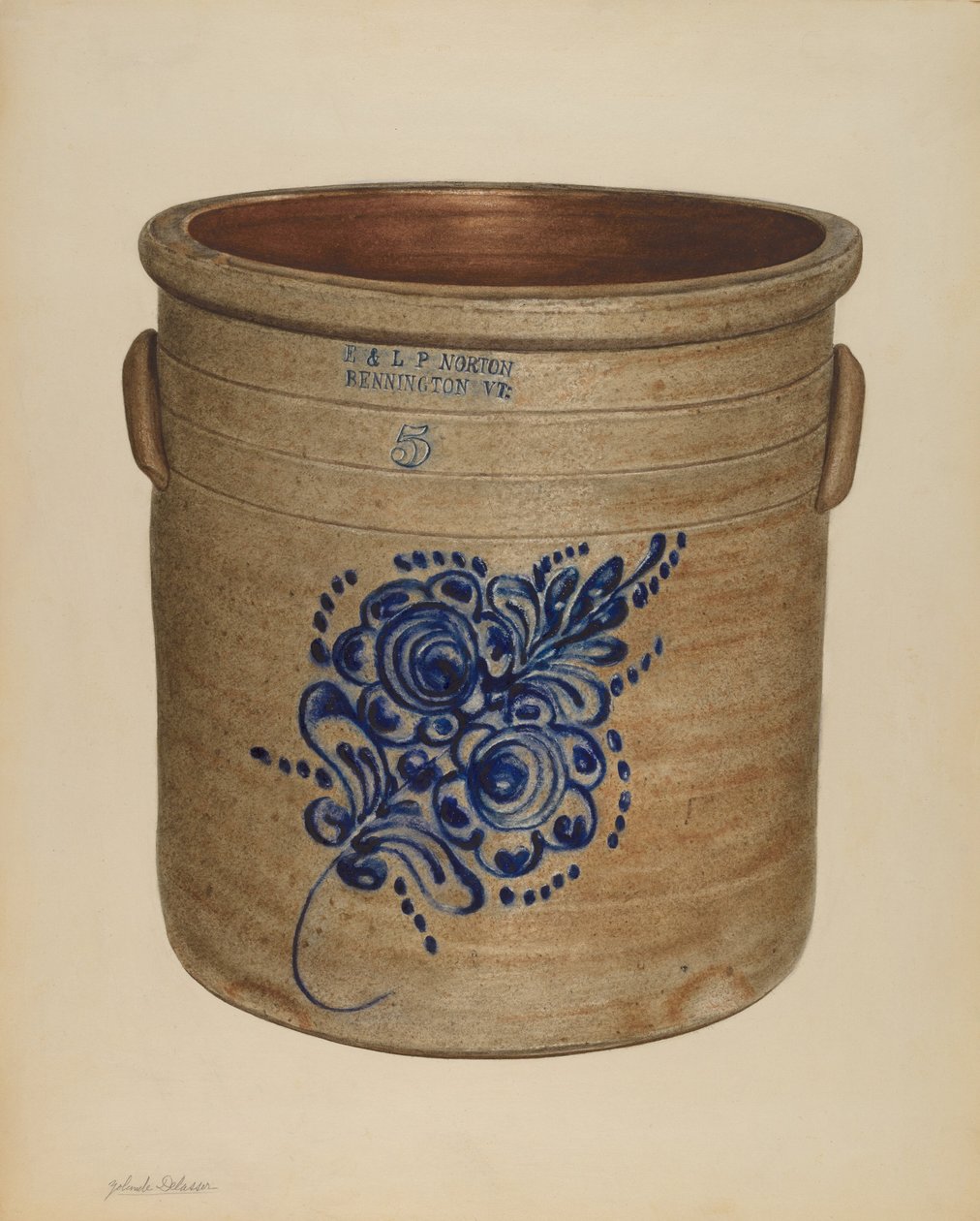 Crock, sannsynligvis 1938. av Yolande Delasser
