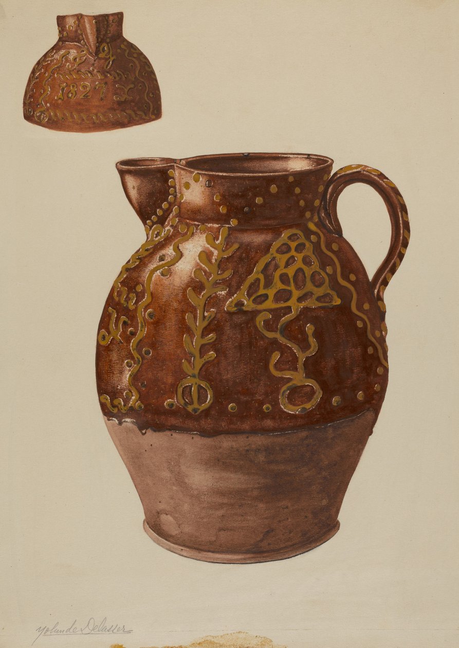 Pa. German Pitcher, ca. 1937. av Yolande Delasser