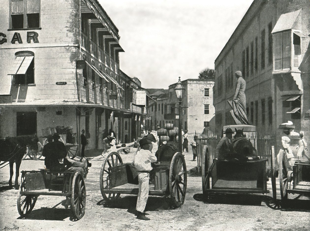 High Street, Bridgetown, Barbados, 1895. av York and Son