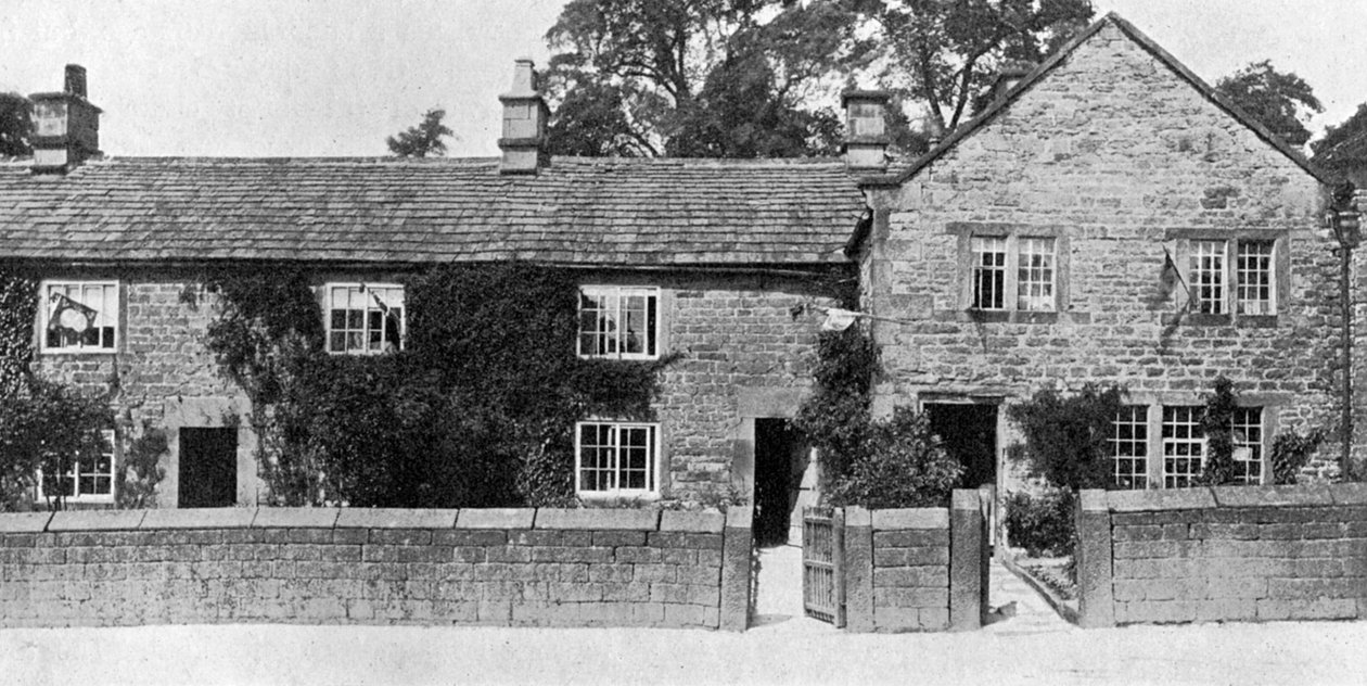 Hus ved Eyam, der den store pesten brøt ut, Derbyshire, 1924-1926 av York and Son