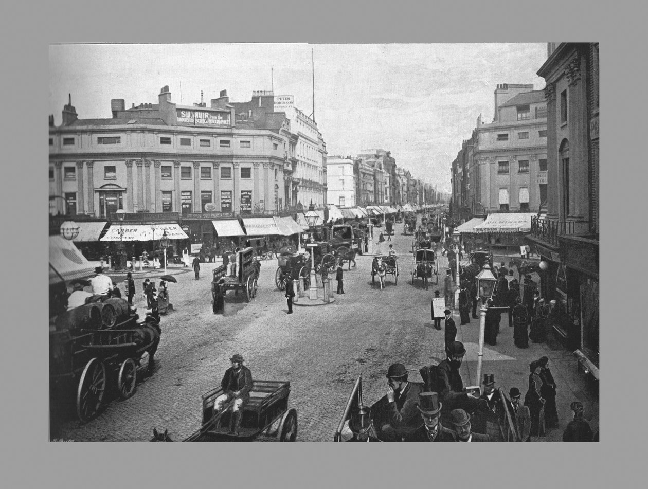 Regent Circus og Oxford Street, med utsikt mot øst, c1900 av York and Son