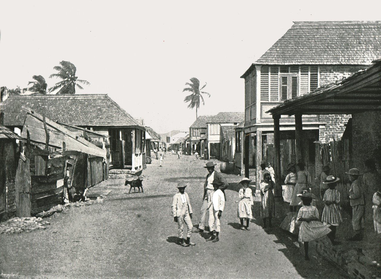 Gatebilde i Port Royal, Jamaica, 1895. av York and Son