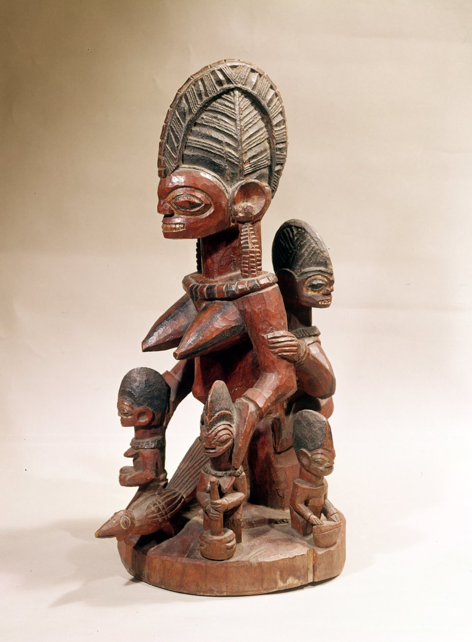 Mor og barn (tre) av Yoruba Culture