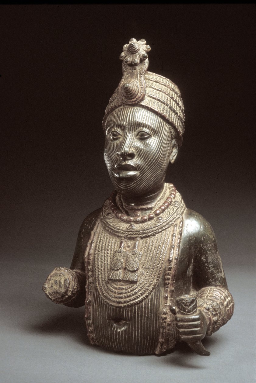 Oni, fra Ife, 1400- til 1500-tallet (sinkmessing) av Yoruba Culture