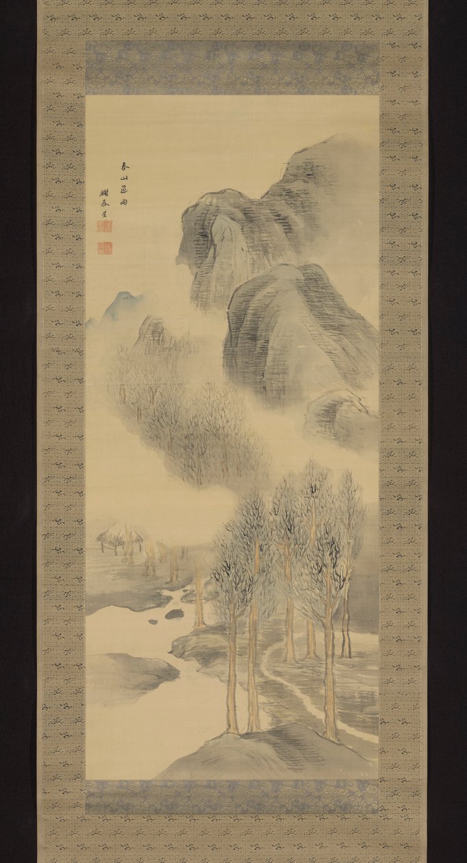 Spring Mountain, passerende regn av Yosa Buson