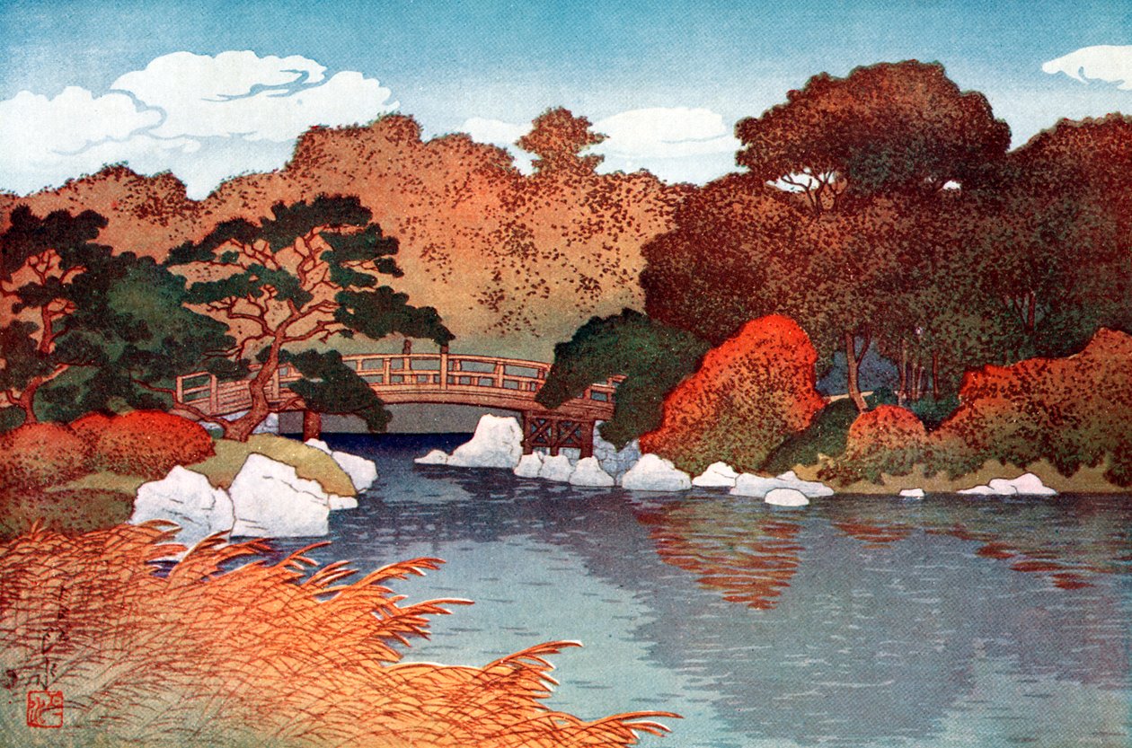 Høst i Hundred Flower Garden på Muko-Jima, c1900-1950. av Yoshida Hiroshi