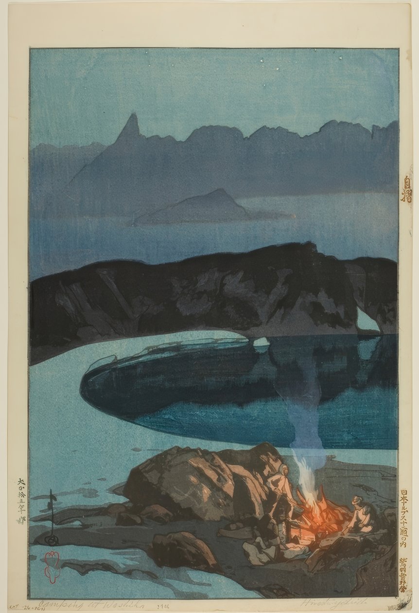 Camping ved Washibadake av Yoshida Hiroshi