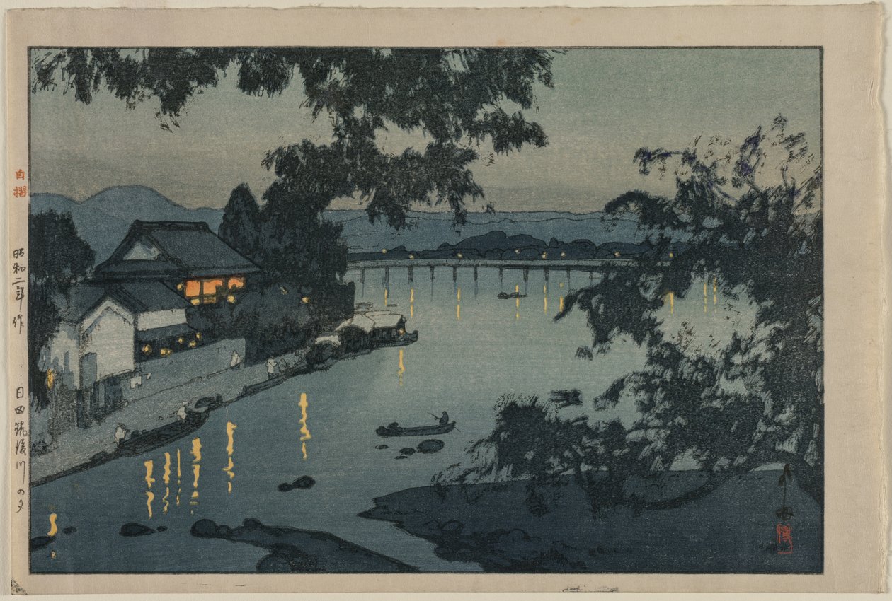 Kveld på Chikugo-elven av Yoshida Hiroshi