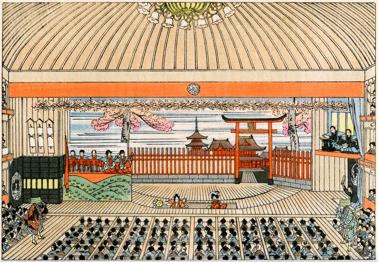 Tradisjonelt japansk teater: scenen til Kaboukiza, Tokyos hovedteater, med sin roterende plattform av Yoshimune Arai