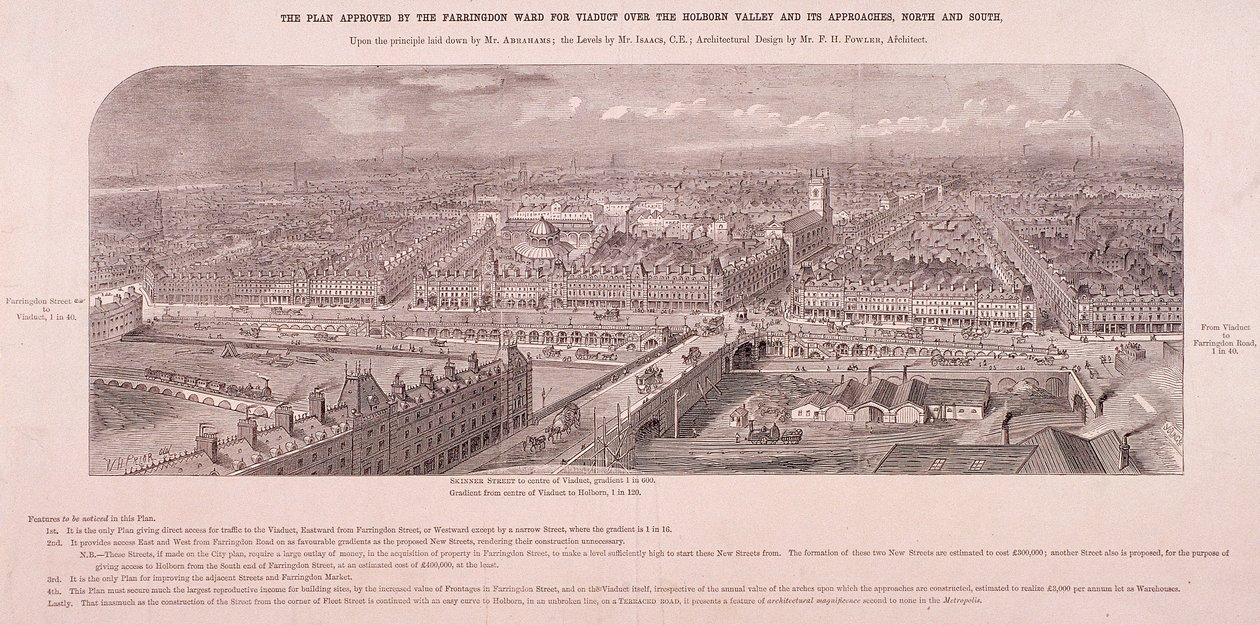 Holborn Viaduct, London, c1865 av Young