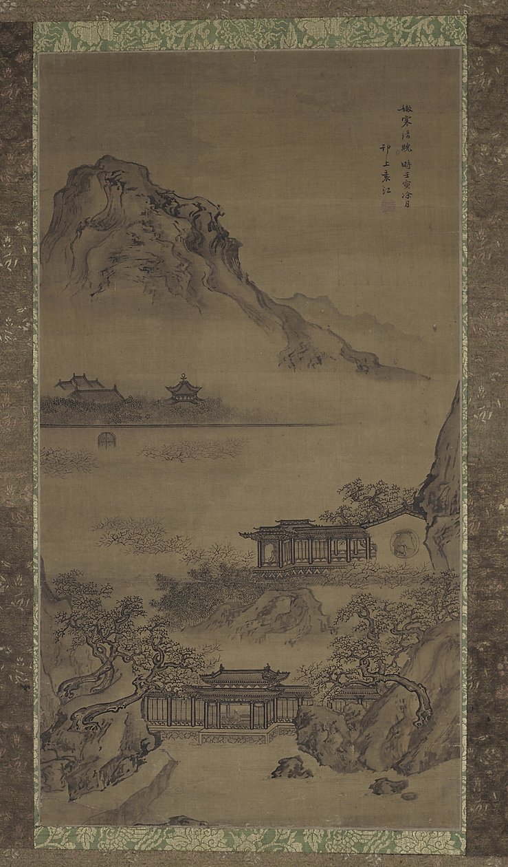 Klar og kjølig morgen, Qing-dynastiet, 1722 (blekk og farge på silke) av Yuan Jiang