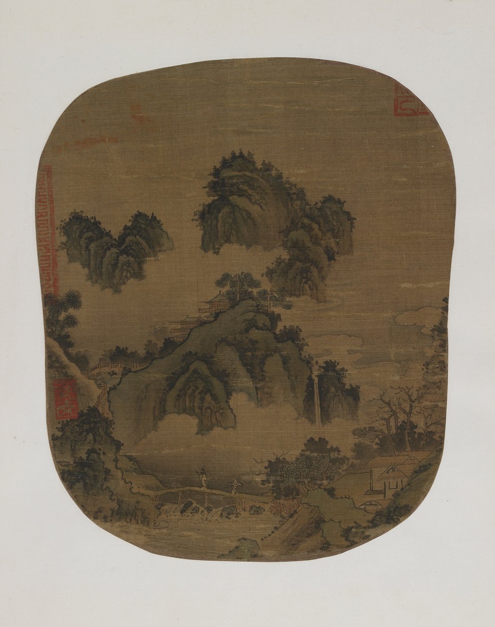 Fjelllandskap av Yuan Dynasty Chinese School