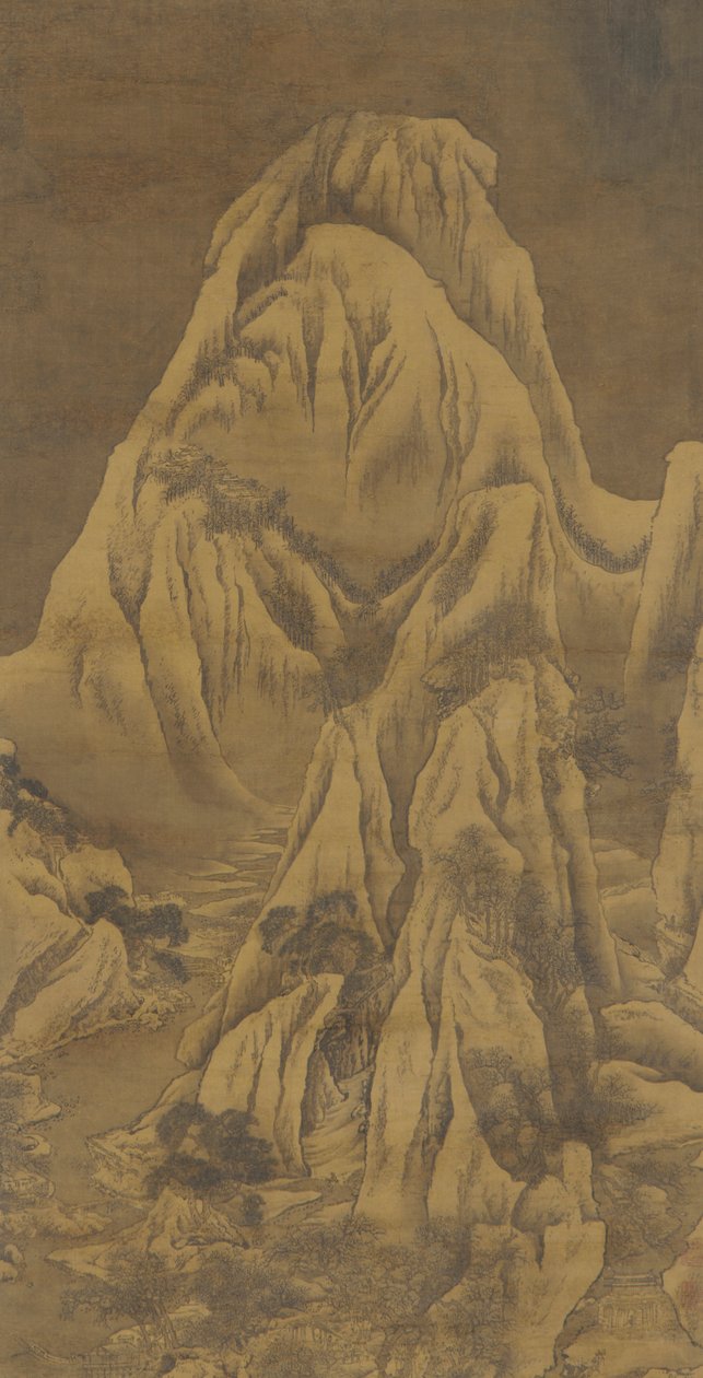 Vinterlandskap, Qing-dynastiet, 1700-tallet. av Yuan Jiang