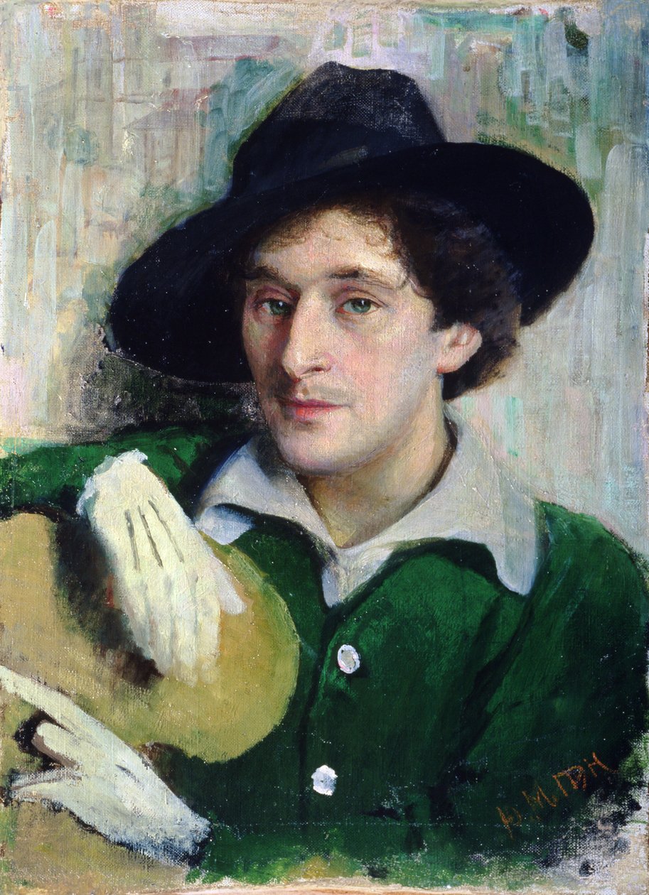Portrett av Marc Chagall, ca. 1910 av Yuri Moiseyevich Pen